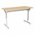Adjustable-Height Y-Frame Two-Student Desk and 18-Inch Profile Series School Chair Set - Desk - Sugar Maple
