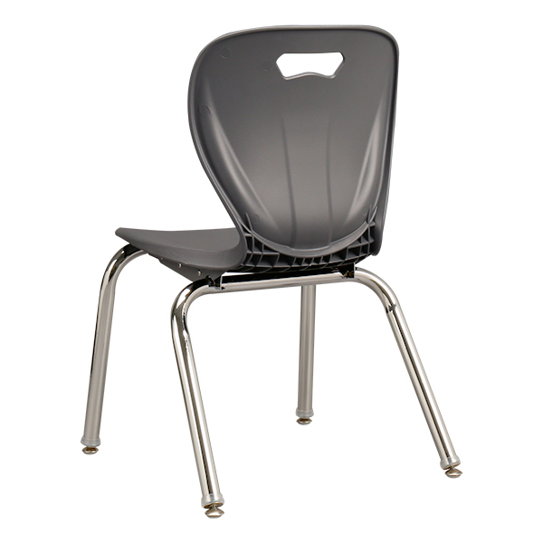 Learniture Shape Series Mobile Chair With Book Storage, Black/Gray, LNT-NES3018S