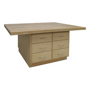 Four-Student Project Workstation w/ Six Drawer Base