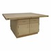 Four-Student Project Workstation w/ Two Drawers & Two Door Base