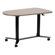 Adjustable Pneumatic 1/2 Round Curved Mobile Table