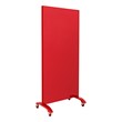 Double-Sided Tempered Glass Partition (36" L x 72" H) - Red