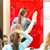 Double-Sided Tempered Glass Partition (36" L x 72" H ) - Red