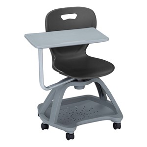 Shape Series Mobile Tablet Arm Chair - Black