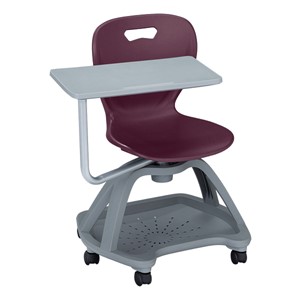 Shape Series Mobile Tablet Arm Chair - Eggplant
