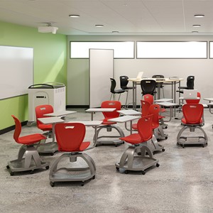 Shape Series Mobile Tablet Arm Chair
