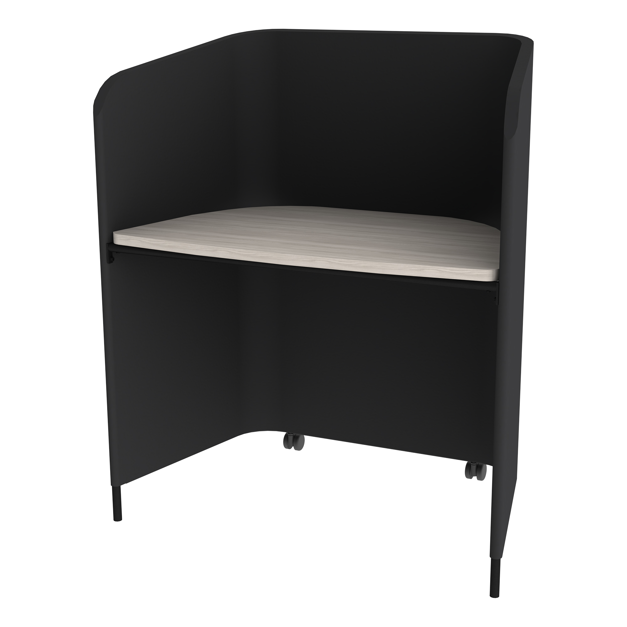 Study Pod - Black w/ Gray Desktop