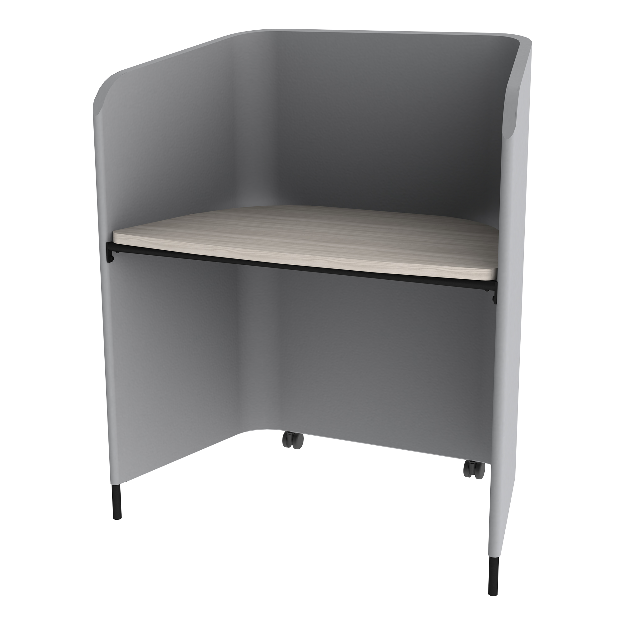 Study Pod - Gray w/ Gray Desktop