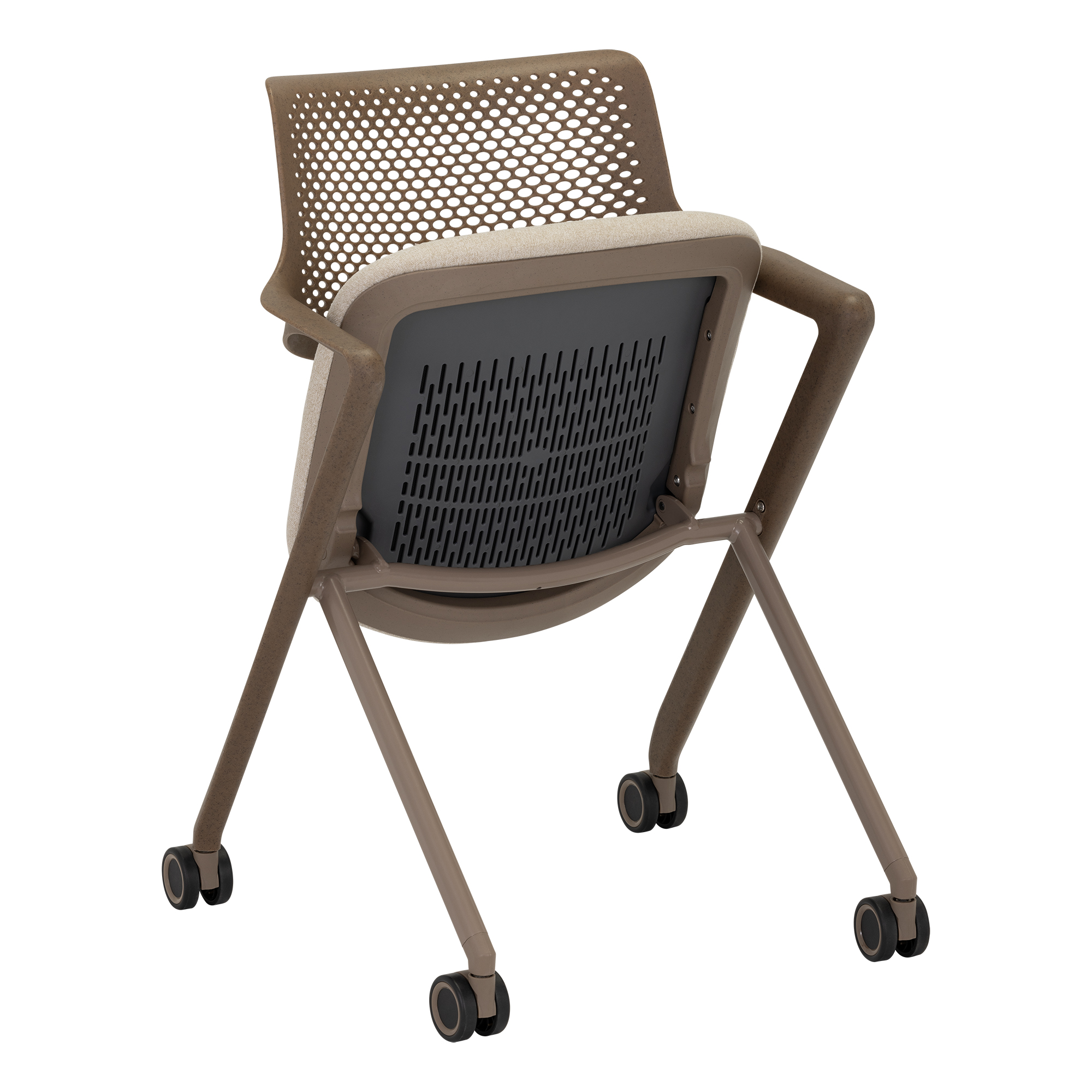 Recycled Resin Nesting Fabric Chair w/ Wheels