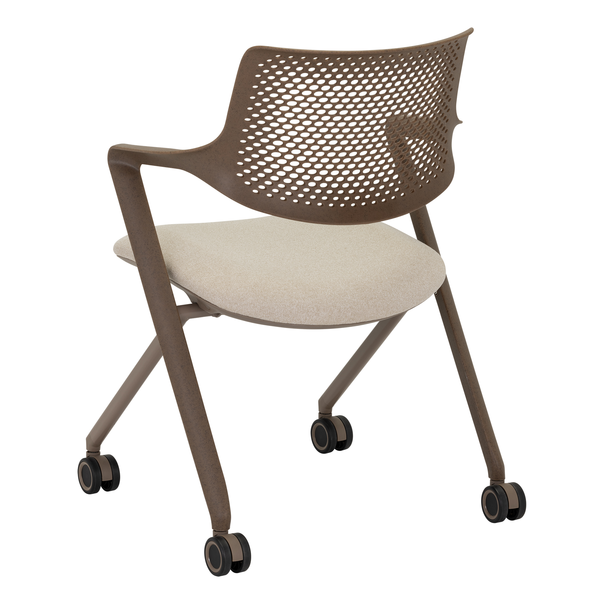 Recycled Resin Nesting Fabric Chair w/ Wheels