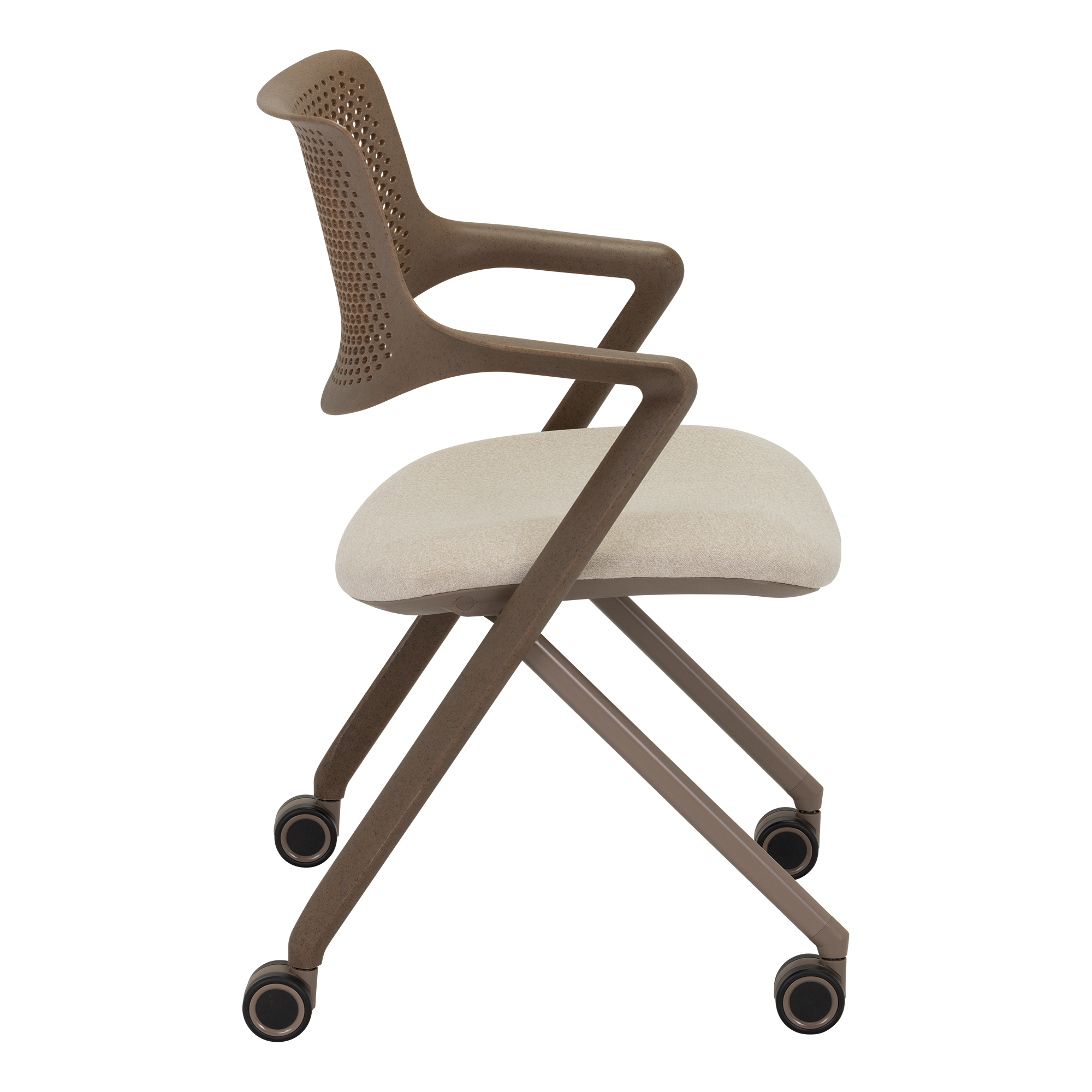 Recycled Resin Nesting Fabric Chair w/ Wheels
