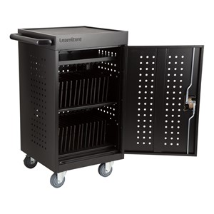 Structure Series 30-Device Tablet Charging Cart w/ Electric - Open