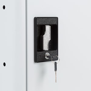 Shapes Series 12-Device Wall-Mount Chromebook, Laptop and Tablet Charging Cabinet - Lock