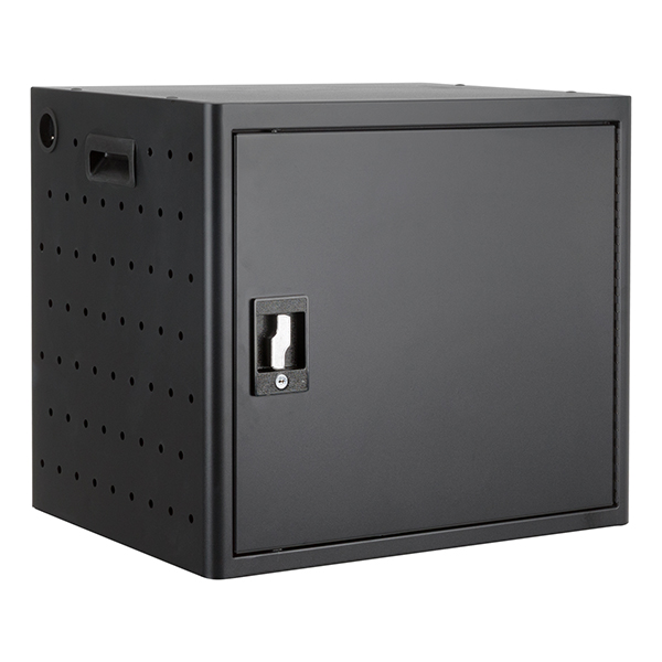 Shapes Series 12-Device Wall-Mount Chromebook, Laptop and Tablet Charging Cabinet - Black