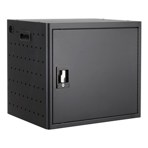 Shapes Series 12-Device Wall-Mount Chromebook, Laptop and Tablet Charging Cabinet - Black