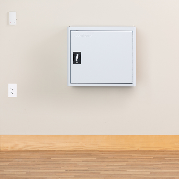 Shapes Series 12-Device Wall-Mount Chromebook, Laptop and Tablet Charging Cabinet - Mounted