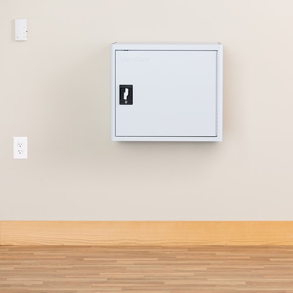 Shapes Series 12-Device Wall-Mount Chromebook, Laptop and Tablet Charging Cabinet - Mounted