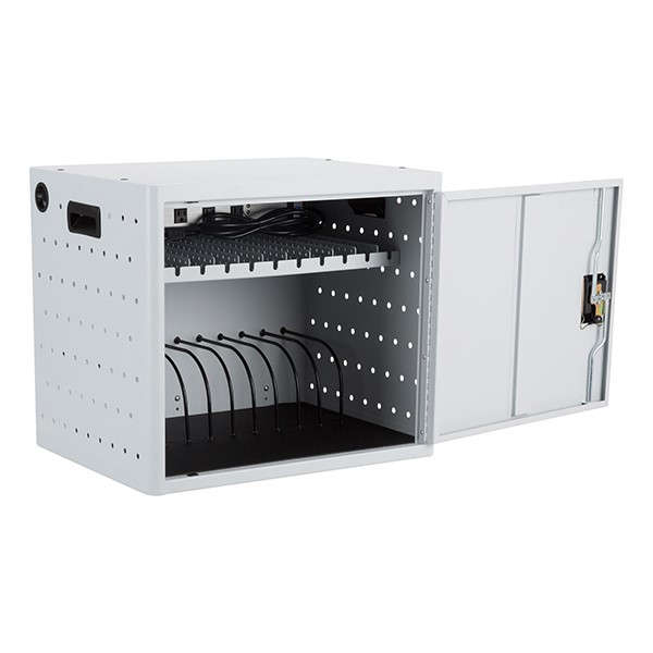 Shapes Series 12-Device Wall-Mount Chromebook, Laptop and Tablet Charging Cabinet