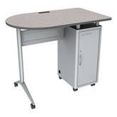 Standing-Height Compact Mobile Teacher Desk