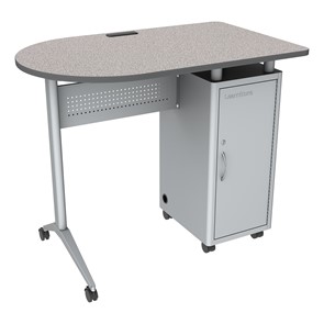 Standing-Height Compact Mobile Teacher Desk