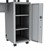 Standing-Height Compact Mobile Teacher Desk - Open cabinet with locking mechanism