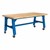 Ideate Series A-Frame Table w/ Butcher Block Top (31" H) - Brilliant Blue