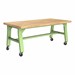 Ideate Series A-Frame Table w/ Butcher Block Top (31" H) - Green Apple