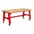 Ideate Series A-Frame Table w/ Butcher Block Top (31" H) - Red