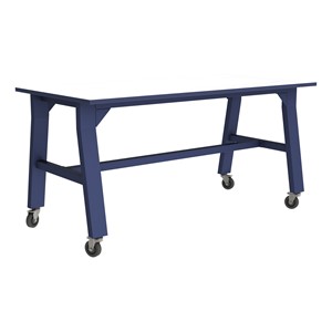 Ideate Series A-Frame Table w/ Whiteboard Top (42" H) - Navy