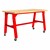 Ideate Series A-Frame Table w/ Butcherblock Top (43" H) - Red