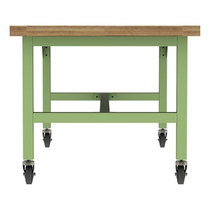 Industrial Table w/ Butcher Block Top - Side