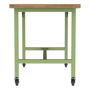 Industrial Table w/ Butcher Block Top - Side