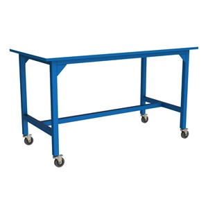 Ideate Series Industrial Table w/ Whiteboard Top - Brilliant Blue