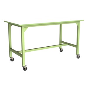 Ideate Series Industrial Table w/ Whiteboard Top (42" H) - Green Apple
