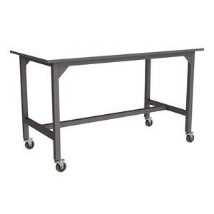 Ideate Series Industrial Table w/ Whiteboard Top (42" H) - Graphite