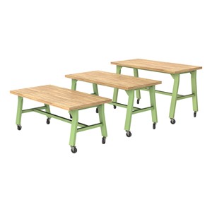Ideate Series A-Frame Table w/ Butcher Block Tops