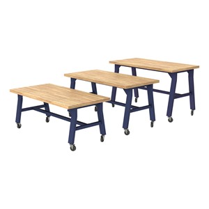 Ideate Series A-Frame Table w/ Butcherblock Top