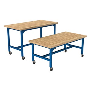 Industrial Table w/ Butcher Block Top