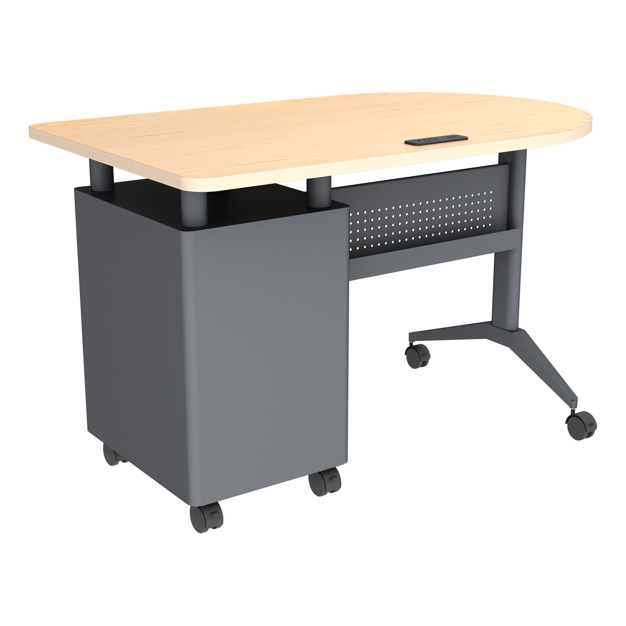 Compact Mobile Teacher Desk w/ Electric