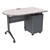 Compact Mobile Teacher Desk (30" H) - Graphite Frame w/ Cosmic Strandz Desktop
