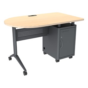 Compact Mobile Teacher Desk