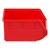 Medium Red Polypropylene Bin (5 1/2" W x 8 5/8" D x 5" H) - Side