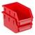 Medium Red Polypropylene Bin (5 1/2" W x 8 5/8" D x 5" H) - Stacked