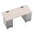Modern Double Pedestal Teacher Desk (63.5" L)
