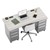 Modern Double Pedestal Teacher Desk (63.5" L)