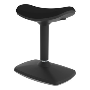 Adjustable-Height Active Stool w/ Saddle Seat - Black