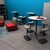 Adjustable-Height Active Stool w/ Saddle Seat