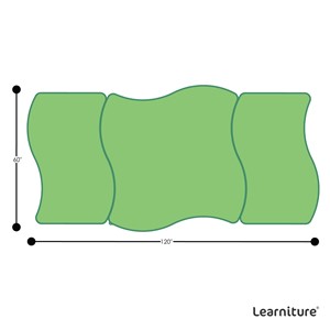 Shapes Series Square Wave Collaborative Table - Grouped Footprint