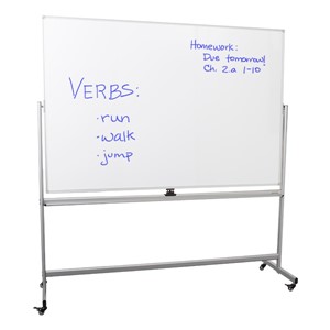 Double-Sided Mobile Magnetic Markerboard (6' W x 4' H)