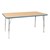 Rectangle Activity Table - Maple Top/Sky Blue Edge Band